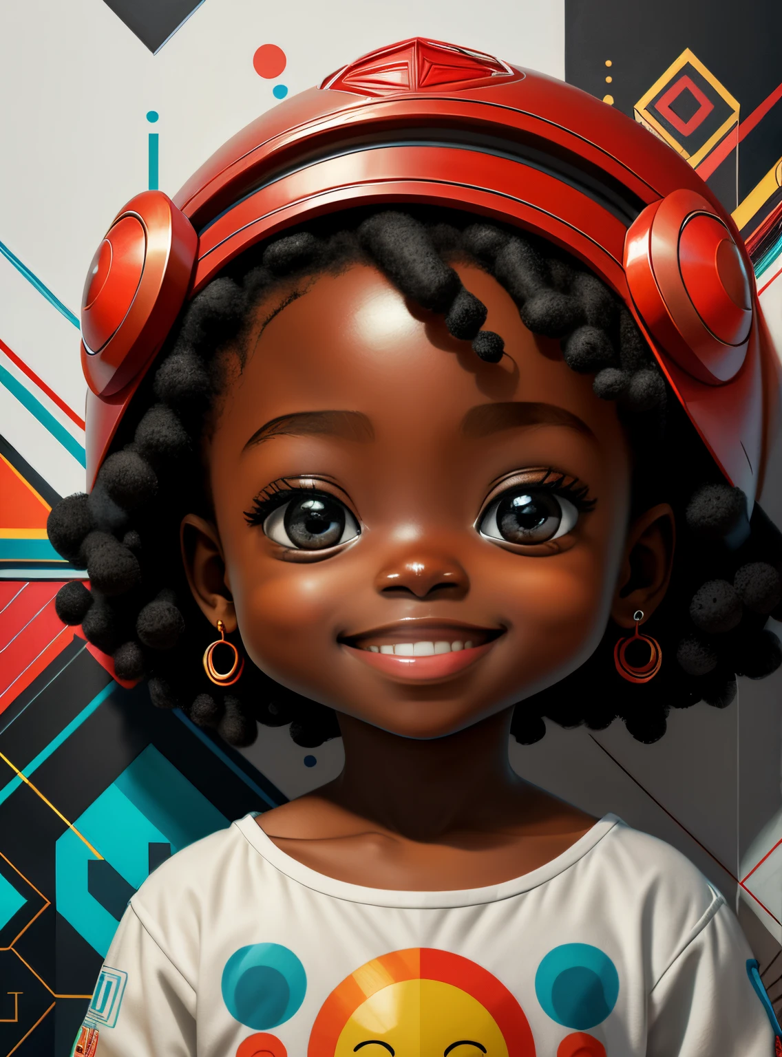 (cute black robot smiling) stylized identical to 1940 |)), acolchoamento ,multidimensional geometric wall PORTRAIT, arte, Chibi,
Yang016K, lindo,(( cor vermelha predominante, rosa e branco))
Primary works, qualidade superior, melhor qualidade, Arte Oficial, Lindo e Estetaduardo Kobra acolchoamento ,multidimensional geometric wall PORTRAIT, arte, Chibo,detalhes