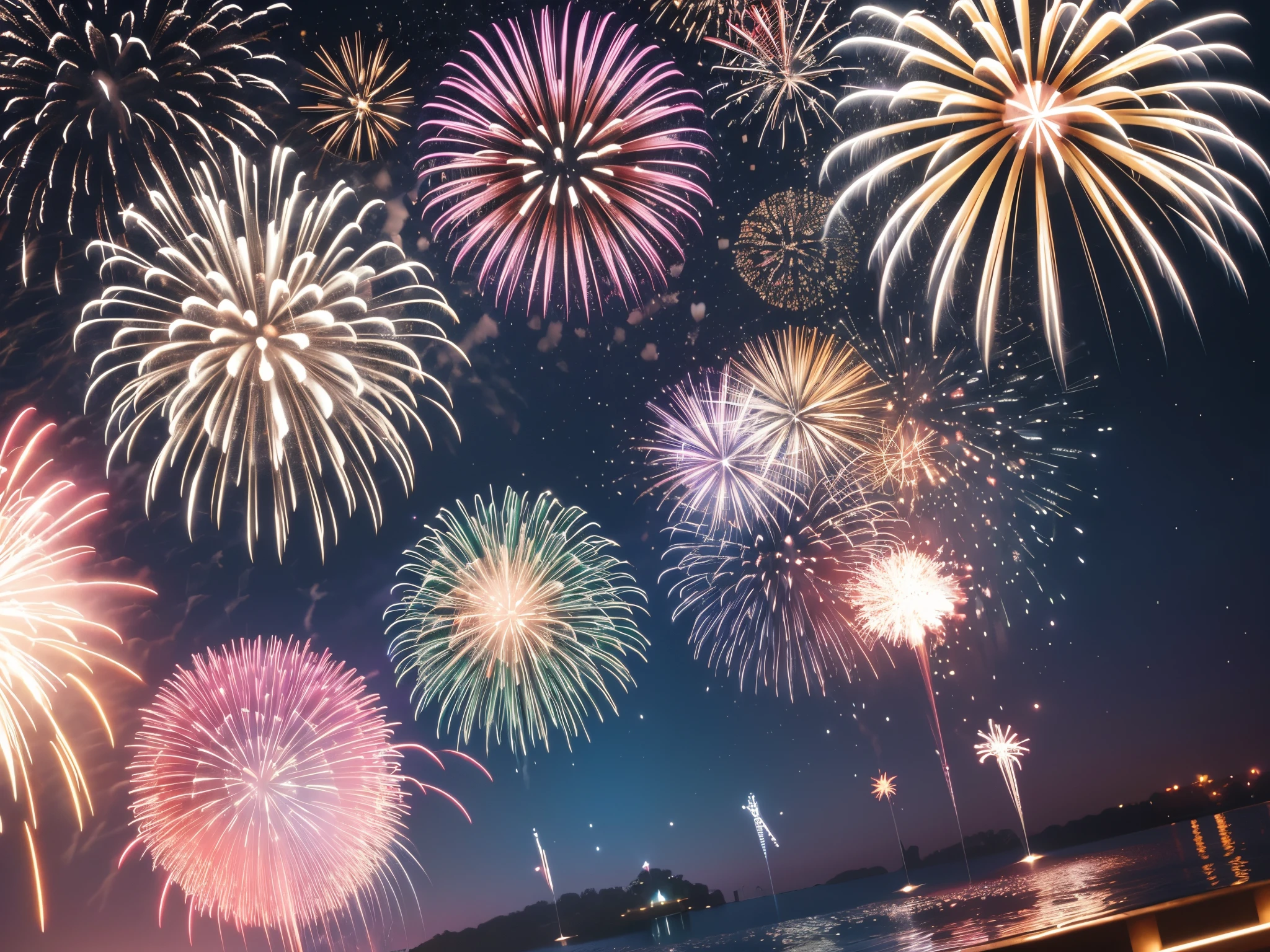 Imagine a whimsical wonderland where 3D fireworks trigger portals to alternate realities, each framed by swirling fractals that transport viewers through time. enormous tits