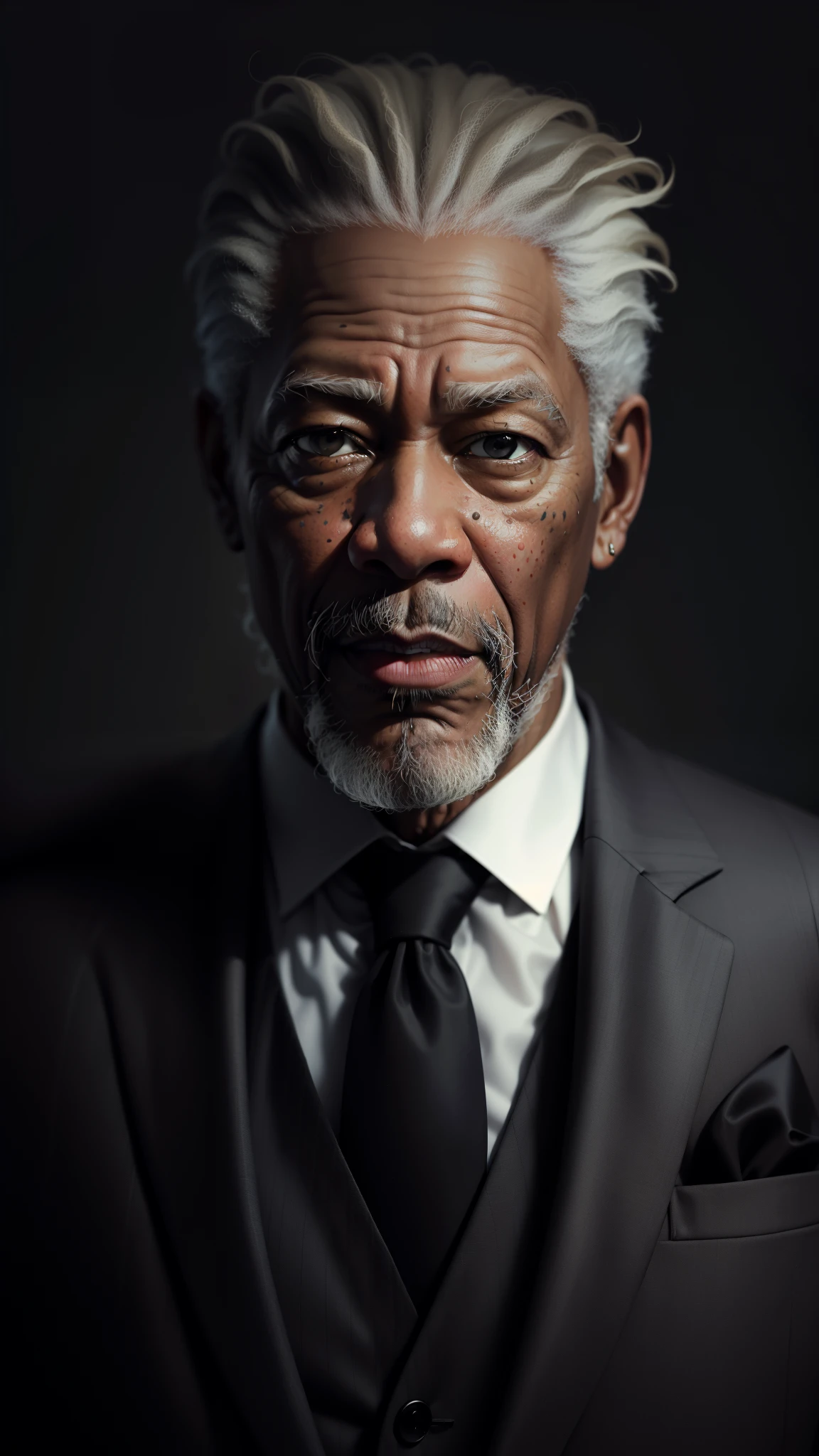 ((masterpiece)),((best quality)),((high detail)),((realistic,)) ((hyperrealistic)) morgan freeman inspiring businessman