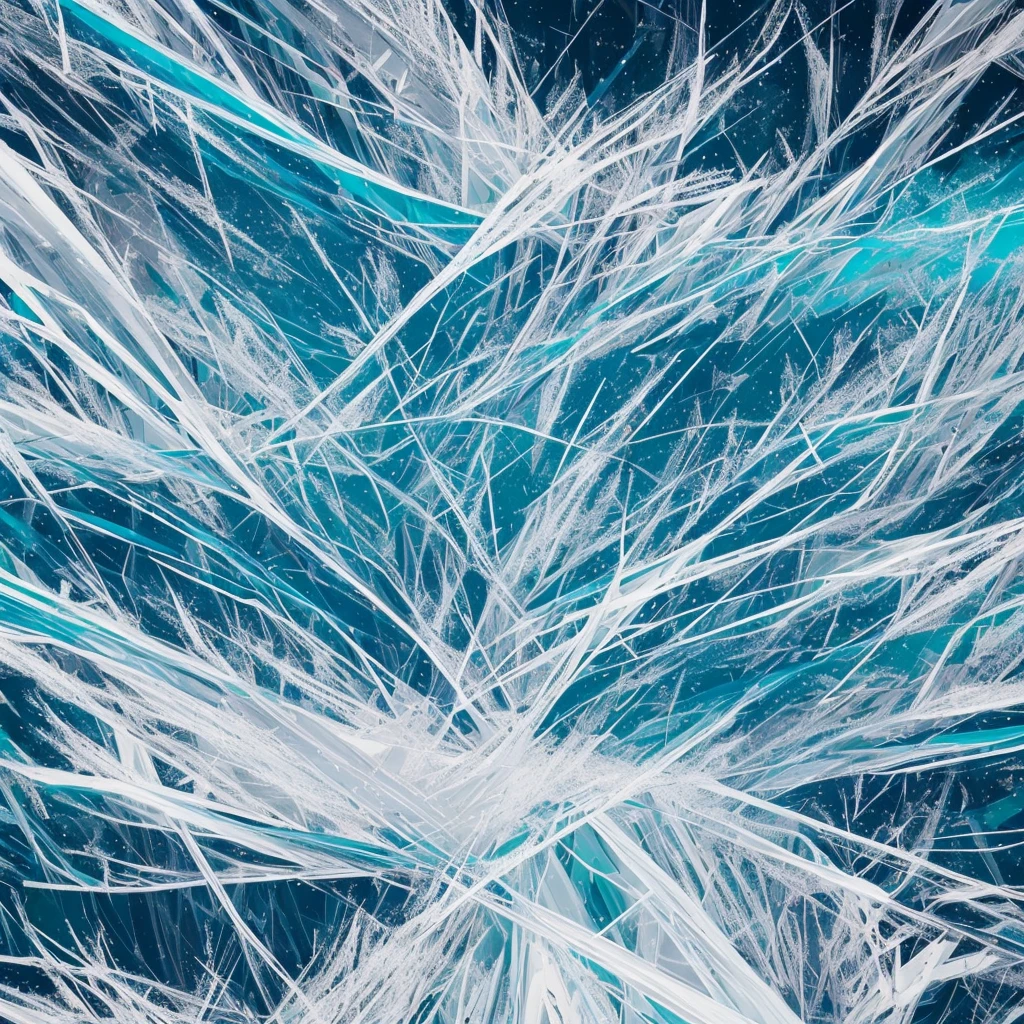 (best quality,4k,8k,highres,masterpiece:1.2),ultra-detailed,(realistic,photorealistic,photo-realistic:1.37),Winter Wonderland Constructivist Glitch Art,illustration,mixed media,abstract interpretation,playful composition,vivid colors,digital distortion,geometric shapes,icy textures,magical atmosphere,shimmering snowflakes,mystical aurora borealis,contrasting elements,sharp lines,crisp details,striking visual impact,dynamic movement,ethereal beauty,experimental techniques,transformed reality,blurred boundaries,artistic interpretation,bold contrasts,hidden messages,chilly blues and whites,digital noise,fragmented structures,layered textures,unexpected intersecting angles,luminous glow,frozen landscape,winter wonderland with a futuristic twist,glitchy artifacts,visual tension,alternative reality,abstracted trees covered in frost,subtle glitches,artistic abstraction,mind-bending forms,abstract shapes in the snow,expressive brushwork,playful juxtapositions,breaking traditional constructs,flickering digital patterns,icy crystals,emerging patterns,energetic composition。