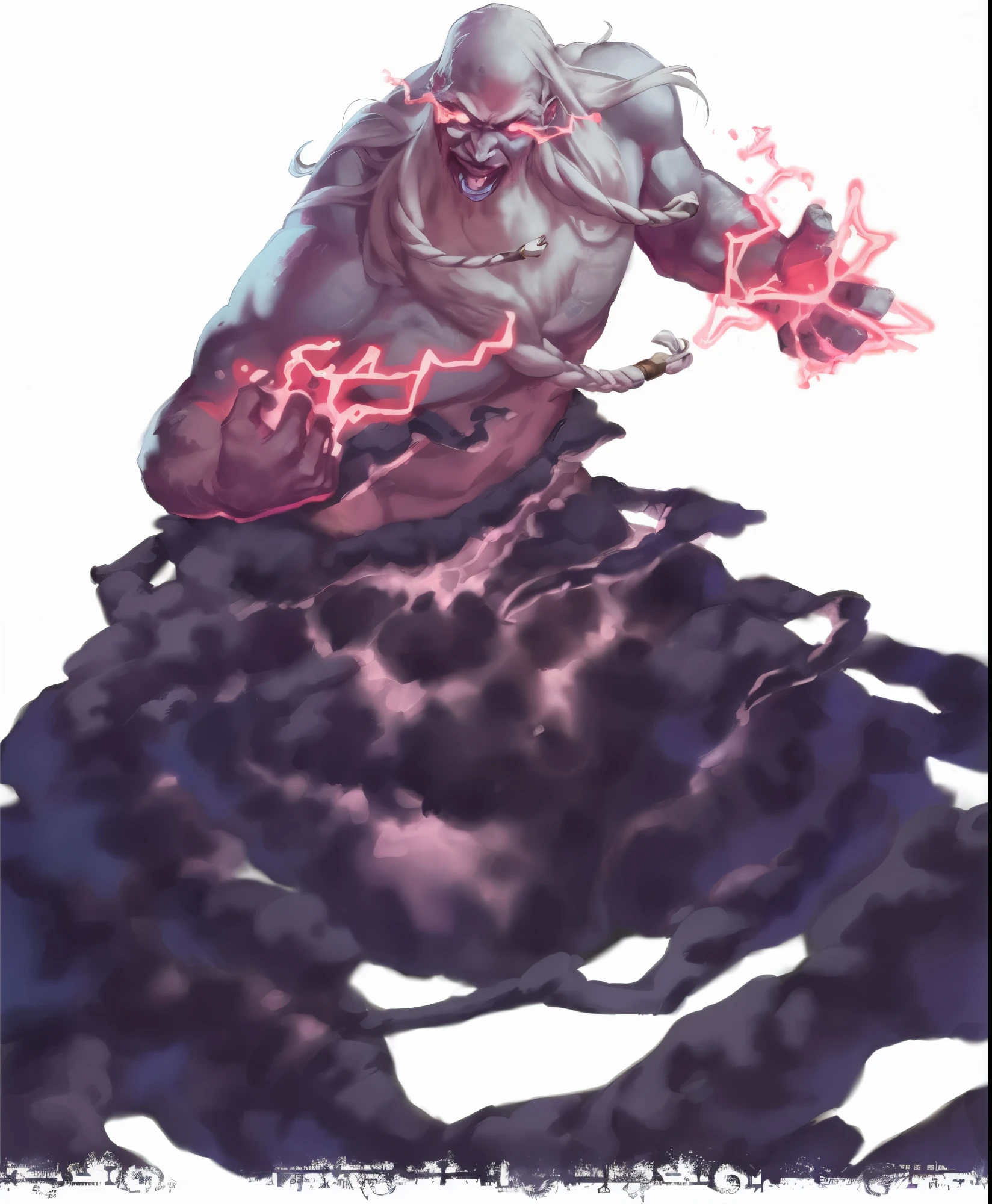 a close up of a person with a lightning sticker on their arm, furious god zeus, a massive celestial giant god, demon soul concept art, colorful muscular eldritch, the god hades, djinn man male demon, male djinn man demon hybrid, full portrait of electromancer, fat ripped satanic creature, eldritch god, old god