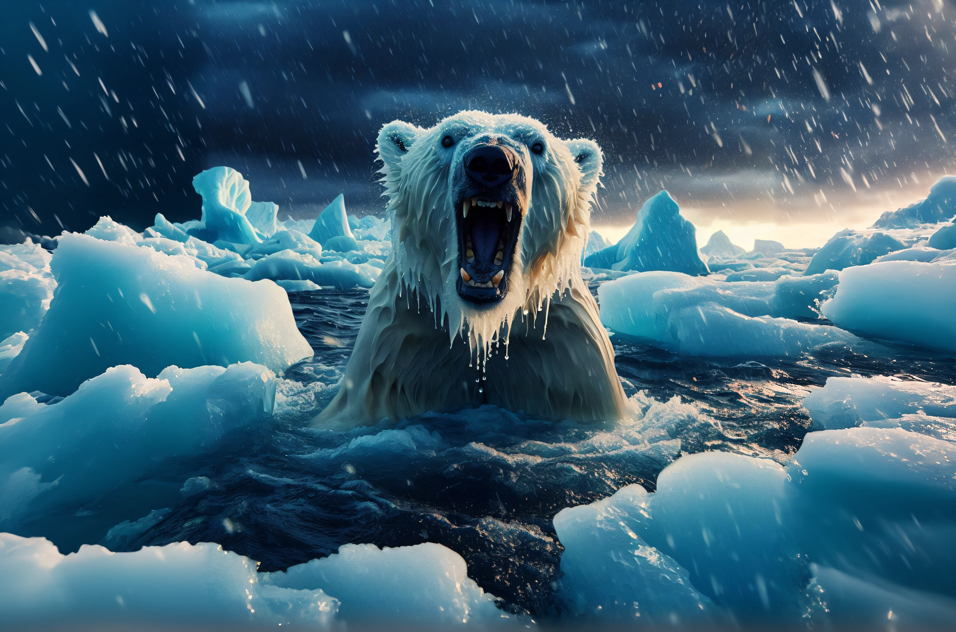 There is a polar bear, der mit im Wasser ist , Icebear, Polar-, Am besten auf Adobe Stock, eisig, Erstaunliche Tapete, Arktis, Angry bear, Digitale Kunst Tierfoto, Hintergrundbild 4 K, Hintergrundbild 4k, hd hintergrundbild, 4 k hd hintergrundbild sehr detailliert, Portrait of a polar bear, Filmisches 4K-Hintergrundbild, Cinematic 4 K Hintergrundbild