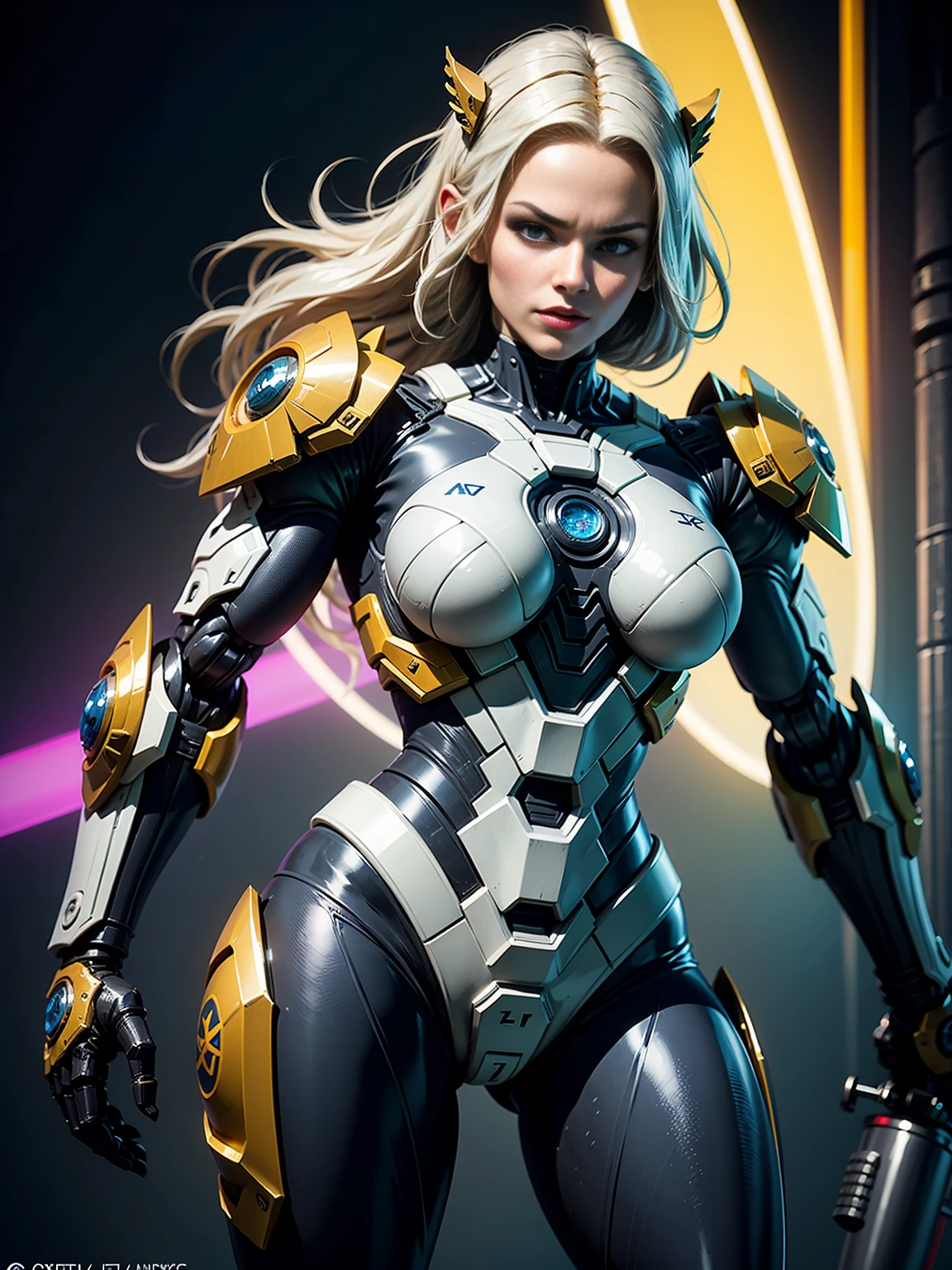 Cinematic, hyper-detailed, and insanely detailed, this artwork captures the essence of the girl with breathtaking beauty. The color grading is beautifully done, enhancing the overall cinematic feel. Unreal Engine brings her anatomic muscle robo-suit to life, her appearance even more mesmerizing. With the use of depth of field (DOF), every detail is focused and accentuated, drawing attention to her eyes and the intricate design of the anatomic muscle robo-suit. The image resolution is at its peak, utilizing super-resolution technology to ensure every pixel is perfect. Cinematic lighting enhances her aura, while anti-aliasing techniques like FXAA and TXAA keep the edges smooth and clean. Adding realism to the anatomic robo-suit, RTX technology enables ray tracing, it look as if it's actually there. Additionally, SSAO (Screen Space Ambient Occlusion) gives depth and realism to the scene, the girl's presence and her robo-suit even more convincing. In the post-processing and post-production stages, tone mapping enhances the colors, creating a captivating visual experience. The integration of CGI (Computer-Generated Imagery) and VFX (Visual Effectrings out the anatomic robo-suit's intricate features in a seamless manner. SFX (Sound Effects) complement the visual artistry, immersing the viewer further into this fantastic world. The level of detail is awe-inspiring, with intricate elements meticulously crafted, the artwork hyper maximalist and hyper-realistic. Volumetric effects add depth and dimension, and the photorealism is unparalleled. The image is rendered in 8K resolution, ensuring super-detailed visuals. The volumetric lightning adds a touch of magic, highlighting the girl's beauty and the aura of her anatomic robo-suit in an otherworldly way. High Dynamic Range (HDR) technology makes the colors pop, adding richness to the overall composition. Ultimately, this artwork presents an unreal, yet stunningly real portrayal of an incredibly beautiful gir