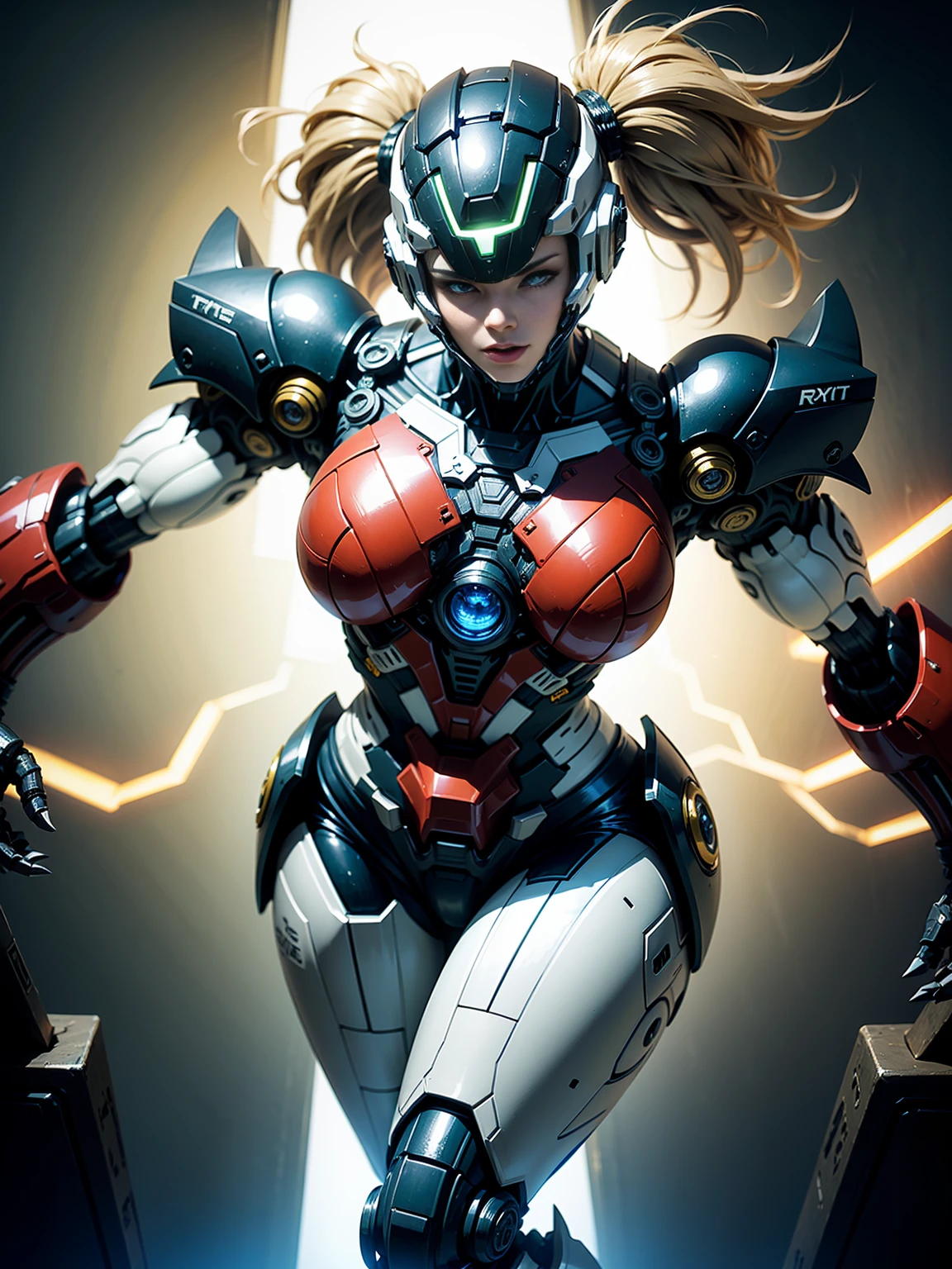 Cinematic, hyper-detailed, and insanely detailed, this artwork captures the essence of the girl with breathtaking beauty. The color grading is beautifully done, enhancing the overall cinematic feel. Unreal Engine brings her anatomic muscle robo-suit to life, her appearance even more mesmerizing. With the use of depth of field (DOF), every detail is focused and accentuated, drawing attention to her eyes and the intricate design of the anatomic muscle robo-suit. The image resolution is at its peak, utilizing super-resolution technology to ensure every pixel is perfect. Cinematic lighting enhances her aura, while anti-aliasing techniques like FXAA and TXAA keep the edges smooth and clean. Adding realism to the anatomic robo-suit, RTX technology enables ray tracing, it look as if it's actually there. Additionally, SSAO (Screen Space Ambient Occlusion) gives depth and realism to the scene, the girl's presence and her robo-suit even more convincing. In the post-processing and post-production stages, tone mapping enhances the colors, creating a captivating visual experience. The integration of CGI (Computer-Generated Imagery) and VFX (Visual Effectrings out the anatomic robo-suit's intricate features in a seamless manner. SFX (Sound Effects) complement the visual artistry, immersing the viewer further into this fantastic world. The level of detail is awe-inspiring, with intricate elements meticulously crafted, the artwork hyper maximalist and hyper-realistic. Volumetric effects add depth and dimension, and the photorealism is unparalleled. The image is rendered in 8K resolution, ensuring super-detailed visuals. The volumetric lightning adds a touch of magic, highlighting the girl's beauty and the aura of her anatomic robo-suit in an otherworldly way. High Dynamic Range (HDR) technology makes the colors pop, adding richness to the overall composition. Ultimately, this artwork presents an unreal, yet stunningly real portrayal of an incredibly beautiful gir