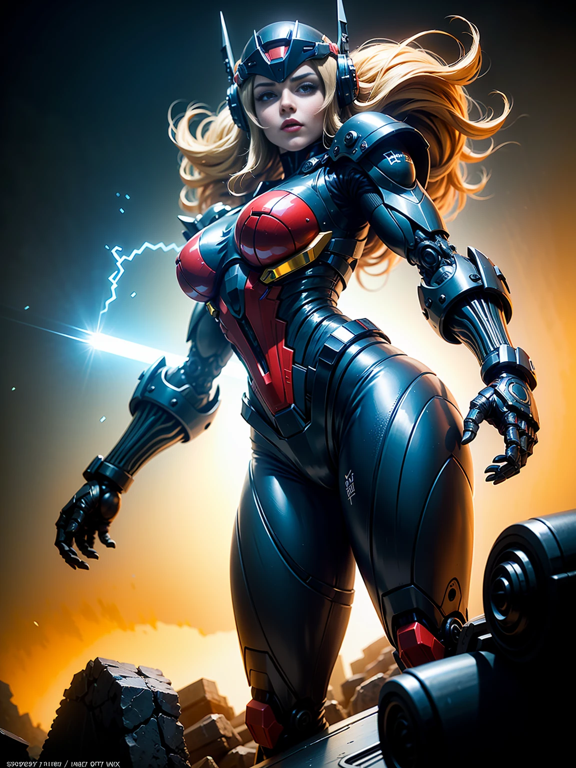 Cinematic, hyper-detailed, and insanely detailed, this artwork captures the essence of the girl with breathtaking beauty. The color grading is beautifully done, enhancing the overall cinematic feel. Unreal Engine brings her anatomic muscle robo-suit to life, her appearance even more mesmerizing. With the use of depth of field (DOF), every detail is focused and accentuated, drawing attention to her eyes and the intricate design of the anatomic muscle robo-suit. The image resolution is at its peak, utilizing super-resolution technology to ensure every pixel is perfect. Cinematic lighting enhances her aura, while anti-aliasing techniques like FXAA and TXAA keep the edges smooth and clean. Adding realism to the anatomic robo-suit, RTX technology enables ray tracing, it look as if it's actually there. Additionally, SSAO (Screen Space Ambient Occlusion) gives depth and realism to the scene, the girl's presence and her robo-suit even more convincing. In the post-processing and post-production stages, tone mapping enhances the colors, creating a captivating visual experience. The integration of CGI (Computer-Generated Imagery) and VFX (Visual Effectrings out the anatomic robo-suit's intricate features in a seamless manner. SFX (Sound Effects) complement the visual artistry, immersing the viewer further into this fantastic world. The level of detail is awe-inspiring, with intricate elements meticulously crafted, the artwork hyper maximalist and hyper-realistic. Volumetric effects add depth and dimension, and the photorealism is unparalleled. The image is rendered in 8K resolution, ensuring super-detailed visuals. The volumetric lightning adds a touch of magic, highlighting the girl's beauty and the aura of her anatomic robo-suit in an otherworldly way. High Dynamic Range (HDR) technology makes the colors pop, adding richness to the overall composition. Ultimately, this artwork presents an unreal, yet stunningly real portrayal of an incredibly beautiful gir