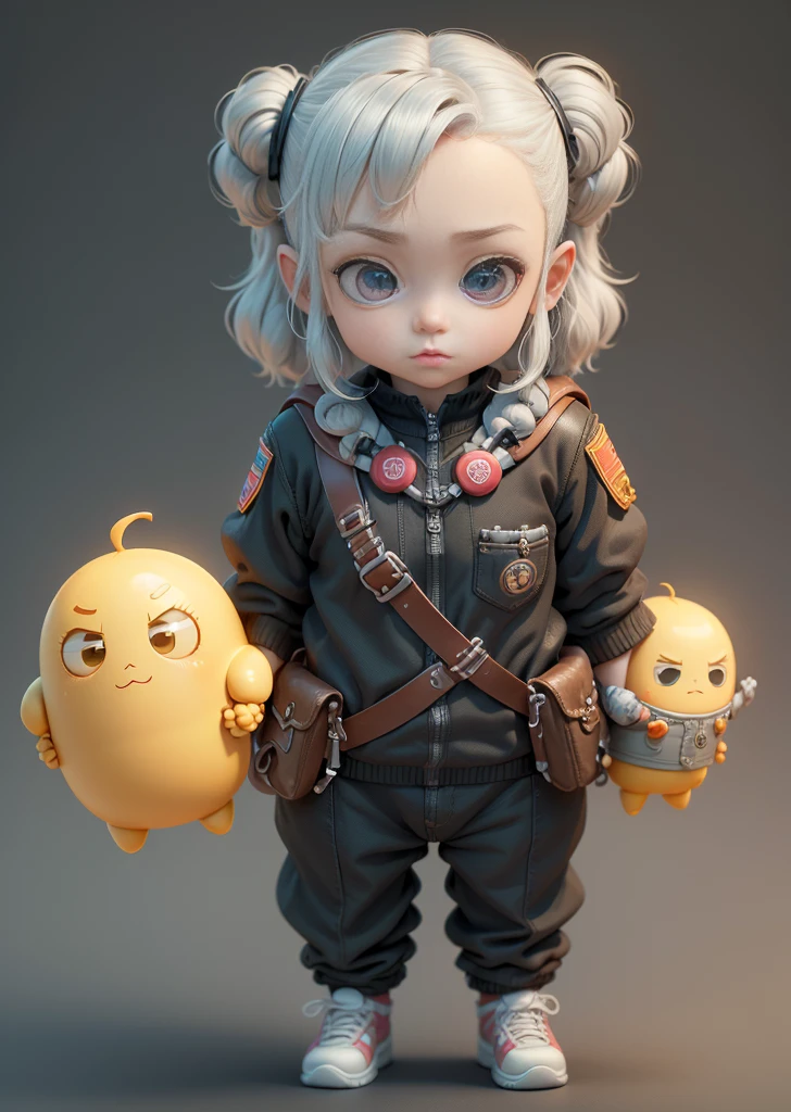Super cute girl, full body, 3D image,Five years old、bodyesbian boy scout outfit、1 Piece, Good looking eyes., s big eyes, ben lo, glad, C4D, Matt Pop Blind Box, Long gray hair, Bright bubbles, toyism, Solid color backdrop, Tshibi, Translucent fluorescent, Luminous body, kawaii, Human - Shape, reference, by Pixar, intricate detailed, 3D rendering of, blending, Renderizadoll OC, Fol body reference sheet, dribble, high-detail, 10, studio light, 8.9, small, Tshibi, SD characters: 23, simple background