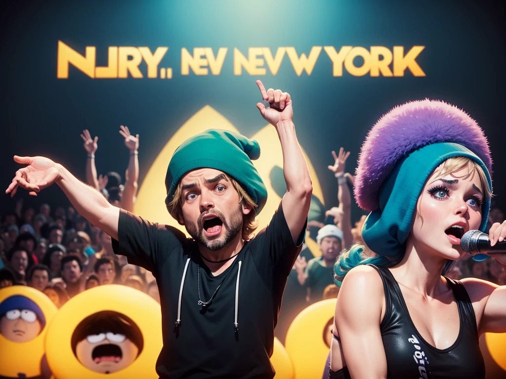 Music Video: All Character of South Park Playing Song and Sing on Party at Live in New York by Trey Parker and Matt Stone