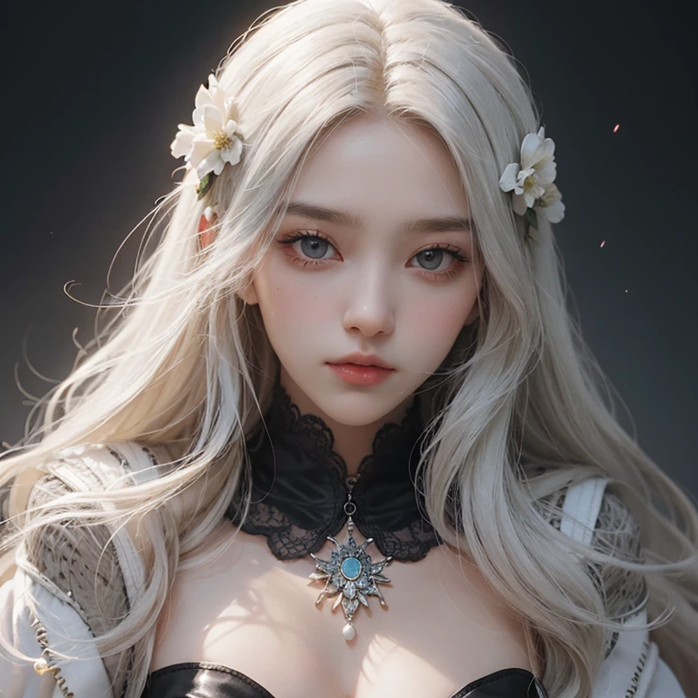 a close up of a woman with white hair and a white mask, beautiful character painting, guweiz, artwork in the style of guweiz, white haired deity, by Yang J, epic exquisite character art, stunning character art, by Fan Qi, by Wuzhun Shifan, guweiz on pixiv artstation --auto --s2