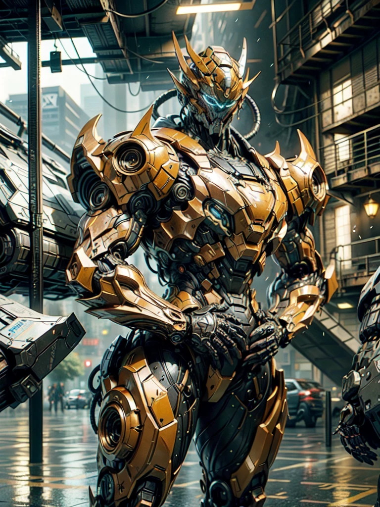 Cinematic, hyper-detailed, and insanely detailed, this artwork captures the essence of the girl with breathtaking beauty. The color grading is beautifully done, enhancing the overall cinematic feel. Unreal Engine brings her anatomic cybernetic muscle suit to life, appearing even more mesmerizing. With the use of depth of field (DOF), every detail is focused and accentuated, drawing attention to her eyes and the intricate design of the anatomic cybernetic muscle suit . The image resolution is at its peak, utilizing super-resolution technology to ensure every pixel is perfect. Cinematic lighting enhances her aura, while anti-aliasing techniques like FXAA and TXAA keep the edges smooth and clean. Adding realism to the anatomic cybernetic muscle suit, RTX technology enables ray tracing. Additionally, SSAO (Screen Space Ambient Occlusion) gives depth and realism to the scene, the girl's anatomic cybernetic muscle suit become even more convincing. In the post-processing and post-production stages, tone mapping enhances the colors, creating a captivating visual experience. The integration of CGI (Computer-Generated Imagery) and VFX (Visual Effect brings out the anatomic cybernetic muscle suit's intricate features in a seamless manner. SFX (Sound Effects) complement the visual artistry, immersing the viewer further into this fantastic world. The level of detail is awe-inspiring, with intricate elements meticulously crafted, the artwork hyper maximalist and hyper-realistic. Volumetric effects add depth and dimension, and the photorealism is unparalleled. The image is rendered in 8K resolution, ensuring super-detailed visuals. The volumetric lightning adds a touch of magic, highlighting her beauty and the aura of her anatomic cybernetic muscle suit in an otherworldly way. High Dynamic Range (HDR) technology makes the colors pop, adding richness to the overall composition. Ultimately, this artwork presents an unreal portrayal of a super muscled cybernetic female android