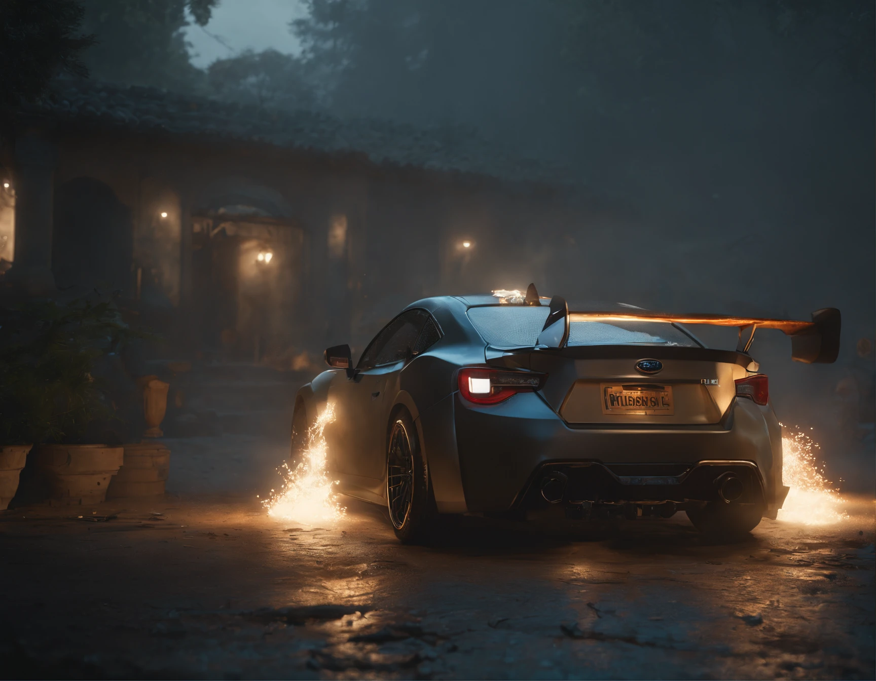 tokyo drift, SUBARU BRZ, perfect composition, beautiful detailed intricate insanely detailed octane render trending on artstation,by davanico, 8 k artistic photography, photorealistic concept art, soft natural volumetric cinematic perfect light, chiaroscuro, award - winning photograph, masterpiece, oil on canvas, raphael, caravaggio, greg rutkowski, beeple, beksinski, giger, sharp focus, emitting diodes, smoke, artillery, sparks, racks, system unit, motherboard, by pascal blanche rutkowski repin artstation hyperrealism painting concept art of detailed character design matte painting, 4 k resolution blade runner