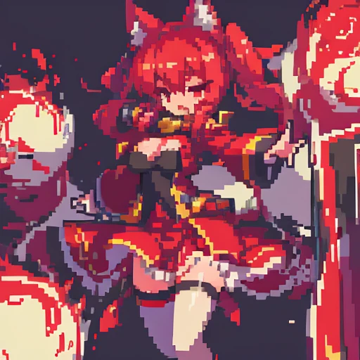 Love in your eyeace painting,expression painting,Be red in the face,streaming tears,Cat girl