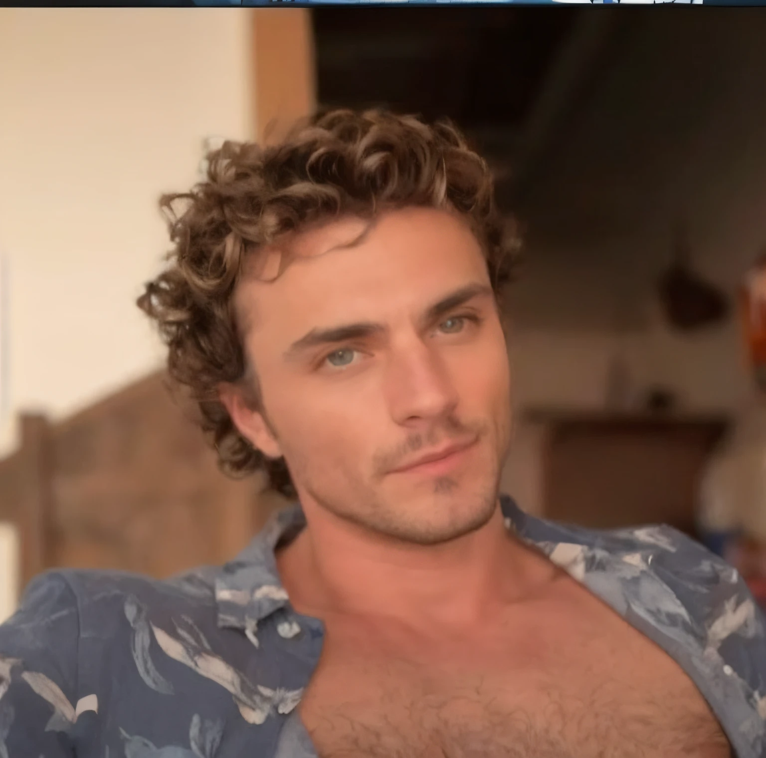 long brown curly hair