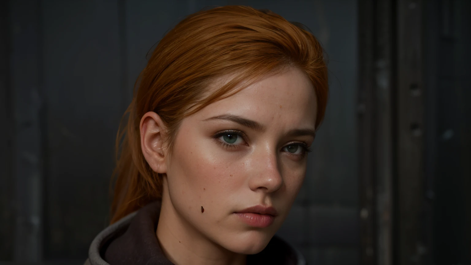 1 Mulher 25 anos, cabelo castanho longo amarrado, olhos azuis, com mochila cargueira cor verde, moletom marrom, With rifle in hand, Forest destroyed, sangrando , mascara de gas, Hyper realistic cinematic lighting super details skin texture , survival, destruction, 8k, Ultra HD | | | | |, (Post-apoc, Post-apoc_character)