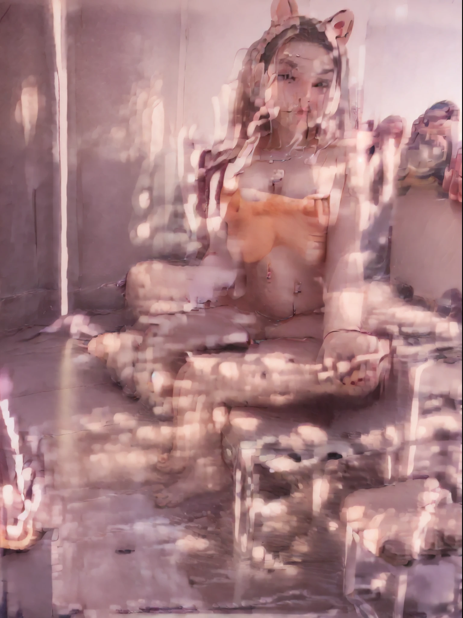 Chica desnuda con la vagina rosadita