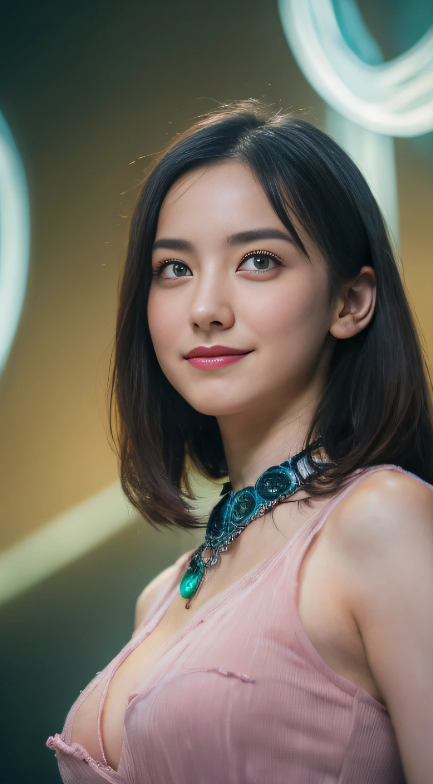 1 Beauty of Europe、glamorous bikini look((upper body from head to thighs)portrait shooting((High quality))、 ((Fantasy)), Blue Plasma Brain, Green Plasma Body, Vulgarity, beutiful breast, obscenity, (Lewd smile:1.2), coarse, Obscene, mean, (raunchy:1.2), (Immoral:1.2), Lachish, (small breasts with beautiful raised pink areolas,,,,:1.5), (Cameltoe), (Expression of ecstasy:1.2), Photorealistic, Official art, Unity 8K Wall , 8K Portrait, Best Quality, Very high resolution, (Incredibly beautiful nature background:1.6), (18 years old:1.5), (Sexy and glamorous:1.1), (A coquettish expression:1.6), (seductively smiling:1.6), (erotic posing:1.9), (Model Posing:1.8), Beautiful seductive face, Portrait, (Thick eyebrows:1.4), (Big scarlet eyes:1.2), Beautiful eyes with fine symmetry, (Ultra detailed eyes:1.4), (High resolution blue eyes:1.1), Intimate face, (ultra detailed skin texture:1.4), White skin, pale skin, Perfect Anatomy, Thin, (Beautiful toned body:1.5), Hair Bow, (Moist skin:1.2), No makeup, (dark circles:1.1), Good anatomy, Focus Face, good-looking, (Emilia Clark:0.6) (Emma watson:0.3),(Jennifer Connelly:0.4), ( Face:1.5), Elegant face, Nice, Dolce, (Around her neck is an elaborately crafted necklace..), (Bioluminescence with brilliant brilliance:1.4), (Luminous magic circle:1.5), Ruins of an ancient castle, Shining majestic cloud masses and sky, lightning bolt, Epic Realistic, (Greg Rutkowski:0.8), (teal and orange:0.4), (Art Station:1.5), Cinematic, (nffsw:1.5), Hyper Detailed, Dramatic light, (Intricate details:1.1), Beautiful black hair, (Wearing a gauntlet with a dense and very beautiful design decorated with jewels:1.1), Small chest