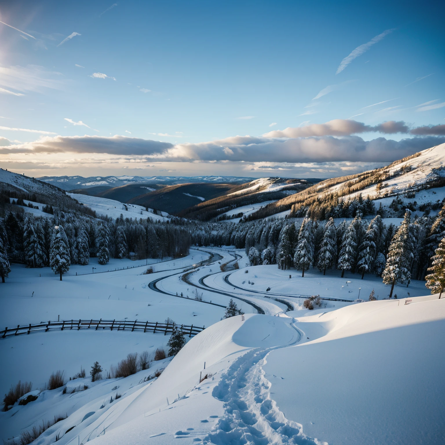 snow landscape，Dreams