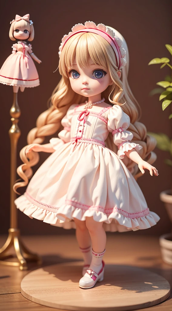 high quality,master-piece,master-piece,delicate face,Delicate hair,delicate eyes,light hair,4K quality,Bright light and shadow,Delphine girls,pink ,Antique Witz artwork in the form of a round jointed doll.,April Impressions,dollfie dreams,playing cat doll,Cute maid dress,toy bear,pink icon,Guvez Style,Punk doll,(Depiction of delicate faces)(Detailed description of hair)(最高品質)(Master-level masterpieces)(High level of finish)(chesty)(Sense of atmosphere)