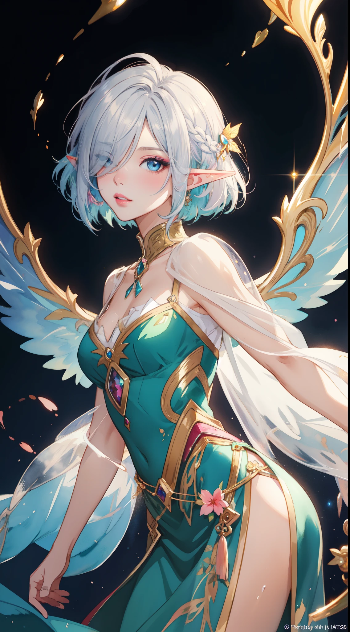 nsfw:1.1, high resolution:1.7, incredibly absurdres, kawaii:1, cute:1.5, hires.fix, anime visual:1, incredibly fine illustration,8k,masterpiece:1.2,best quality, high quality, exquisite, beautiful,insanely detailed,intricate detailed, extremely detailed, Super Definition, ultra high res, Super Resolution, best aesthetic, ultra detailed:1.5, best quality, perfect face, detailed face, masterpiece:1.2, illustration:1.2, 8k cg wallpaper, stunning art,absurdres,octane render,ultra hires,cute elf,(Idol),18yo,Beautiful,(Cute and lovely),cute girl,((anime elf with extremely cute and beautiful green hair)),long hair,hime_cut,(((green_eyes:1.3))),intricate eyes,beautiful detailed eyes,symmetrical eyes,big eyes:1.5,enchanting bright eyes studded with gold and silver dust,(((pinky snd glowing_skin,shiny body,plastic glitter skin,exaggerated shiny skin,illuminated skin))),upward breasts,waist slender,(detailed body,(detailed face)),cute,daring,zettai ryouiki,show skin,best relationship with four fingers and one thumb,Very Fine Face and Eyes,Very Fine Hair,(Perfect Anatomy),((girl trembling with sexual climax)),Garter Belt,Bare shoulders,Check out our thru-rack chokers and midi rings with chains,
Break (((aqua fur coat, aqua fur coat outfit, wearing a ice leotard:1.3,aqua winter coat))), ((ice leotard,elegant ice leotard)),(white gloves,white clothes,(((intricate outfit,intricate clothes,embroidered outfit,ornate outfit,embroidered clothes,ornate clothes))),(dynamic pose:1.0),embarrassed,(centered,scale to fit dimensions,Rule of thirds),((snowy pine forest)),winter,scenery:1.25,((intricate scenery)),((snow forest background)),(Glossy winter ornaments),highres,sharp focus,(ultra detailed,extremely detailed),(photorealistic artwork:1.37),(extremely detailed CG unity 8k wallpaper),(((vibrant colors,vibrant theme))),(intricate),full body,(perfect body),standing,One woman.Forehead. Bob cut. Plain appearance. Talented. She is studying well. she is angry Wrinkles between the eyebrows. n