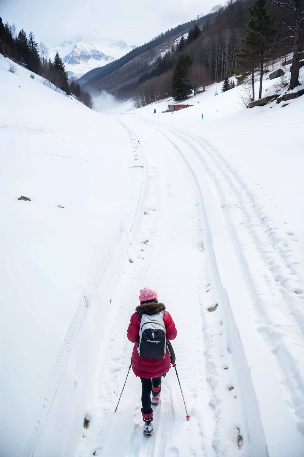 When I am a disciple，Carrying bag and dragging clothes，Walking in deep mountains and huge valleys，Strong winter wind，The snow is several feet deep，Cracked foot skin without knowing it。