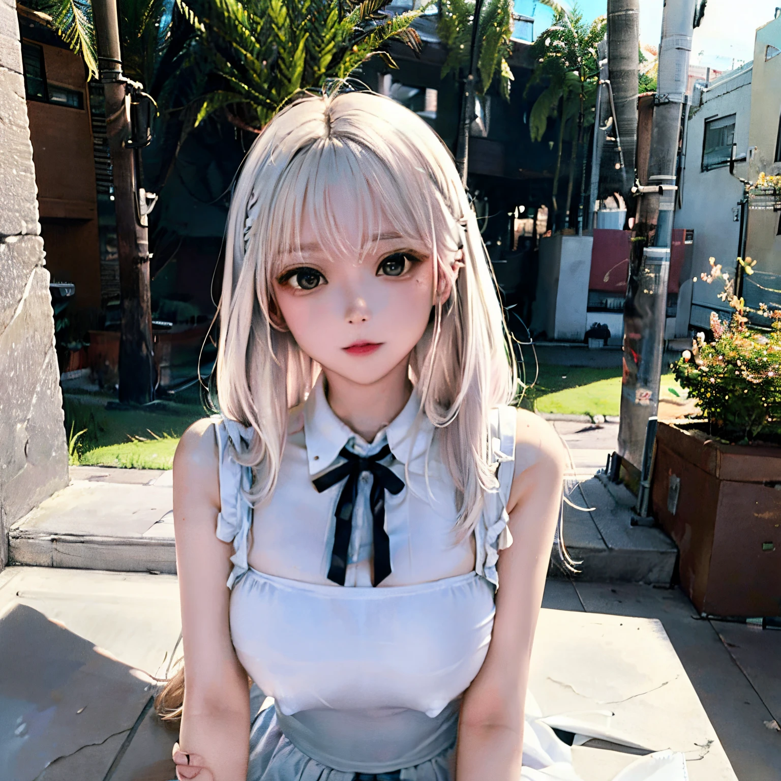 Una familia numerosa de milfs copa G. Su pelo es blanco y tienen cara de deseo a su amo. Todas son sumisas, visten algp sumiso y estan listas para servir