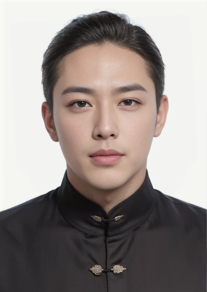 Best quality,A high resolution,ultra - detailed,Full body photo,Show the whole body,(tmasterpiece:1.2),with fair skin,largeeyes,Thin lips,Handsome men,30 age old,Chinese style clothes,strong muscle,Correct human proportions,(Very handsome:1.5),Short hair for men
