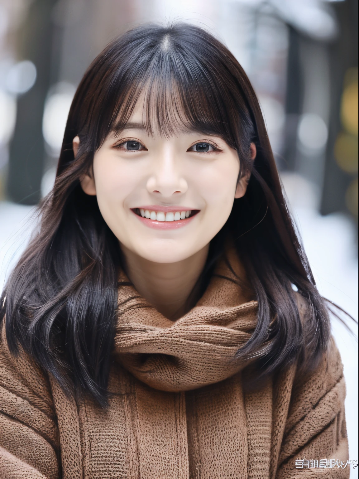 Winter Park、masutepiece、top-quality、A smile、A dark-haired