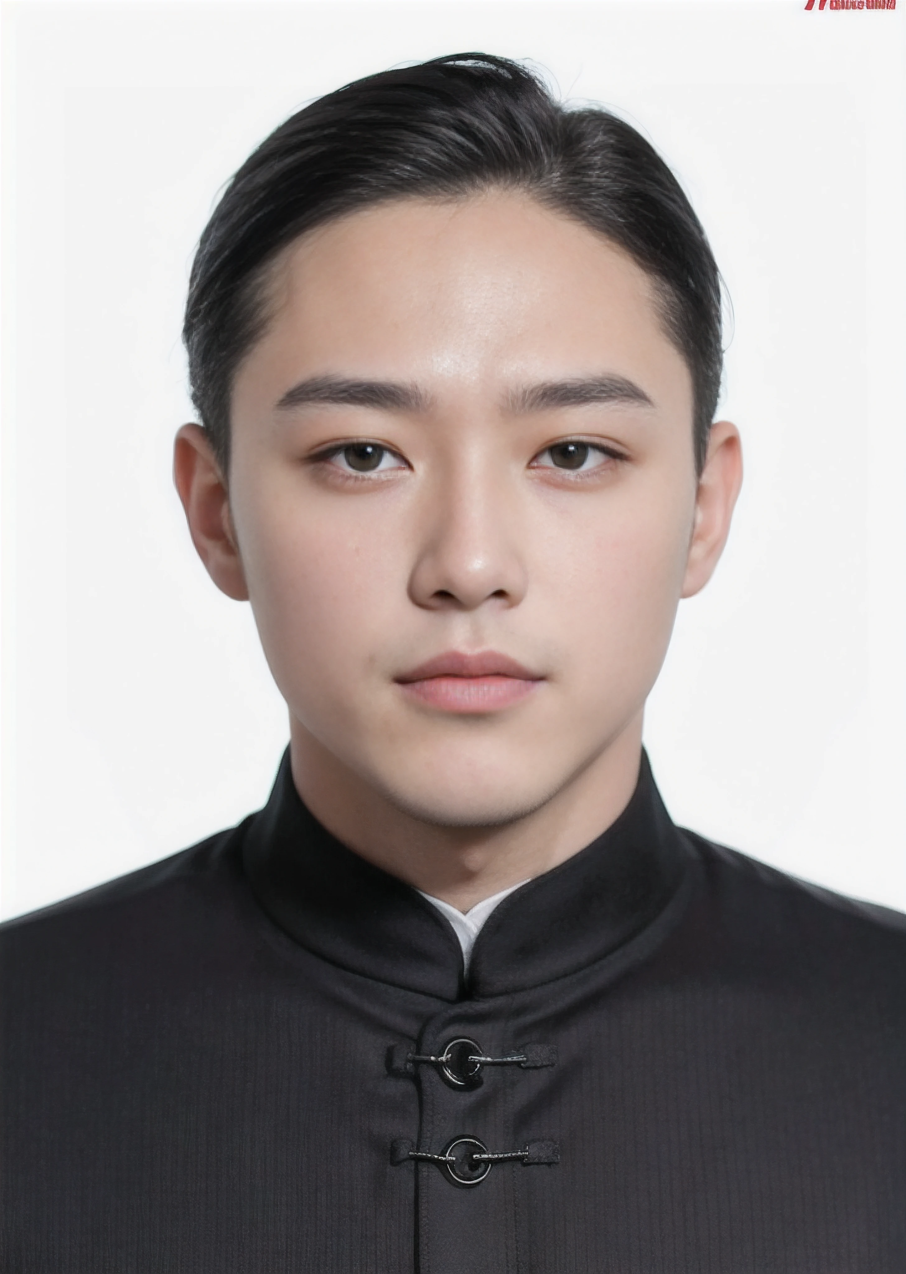 Best quality at best,A high resolution,ultra - detailed,fully body photo,Show the whole body,(tmasterpiece:1.2),with fair skin,largeeyes,very big dark eyes,Thin lips:1.5,Handsome men,30 age old,Chinese-style clothes,strong muscle,Correct human proportions,(Very handsome:1.5),man short hair