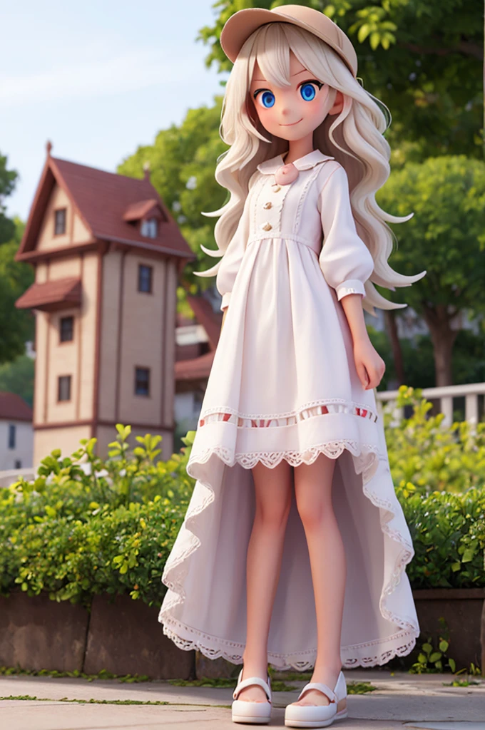 tmasterpiece, Superb work, In the daytime, En plein air, Falling, White dress, 1 girl, Perfect woman, silver and white long hair woman, grey blue eyes, pale pink lip, Cold, Serious, bang between eyes, a purple eye, white  clothes, Black clothing collection, s delicate face, delicated face, Stand and bow, nipple tassels, Happy knot, ssmile