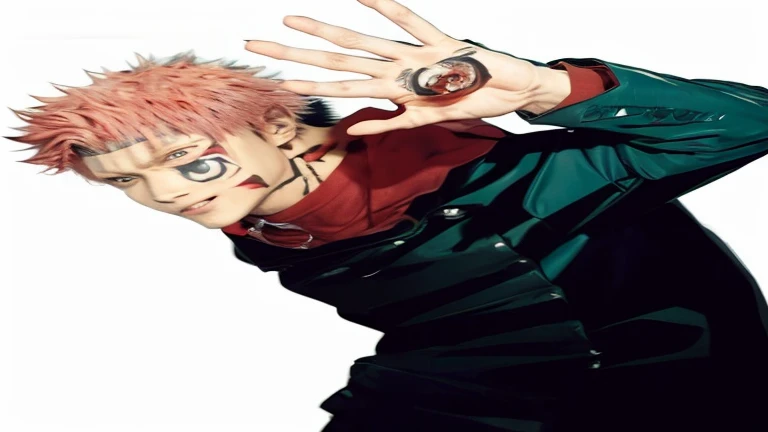 ((obra-prima))), ((melhor qualidade))), ((super detalhado)) Anime image of a man with a bloodied face and a bloodied hand, Jujutsu Kaisen, visual chave, Gatilho Estilo de Arte de Anime, Principais visuais de anime, Manga man, inspirado em Yumihiko Amano, an epic anime of tuff luck, one punch man manga, arte chave do anime, Anime de hoje ainda em destaque, cara bonito na arte jujutsu kaisen, word of hand, cabelo rosa (luz suave: 1.5), (Pele Ruddy: 1.5), (normal hands: 2), (Air Full of Water Mist: 1.5)