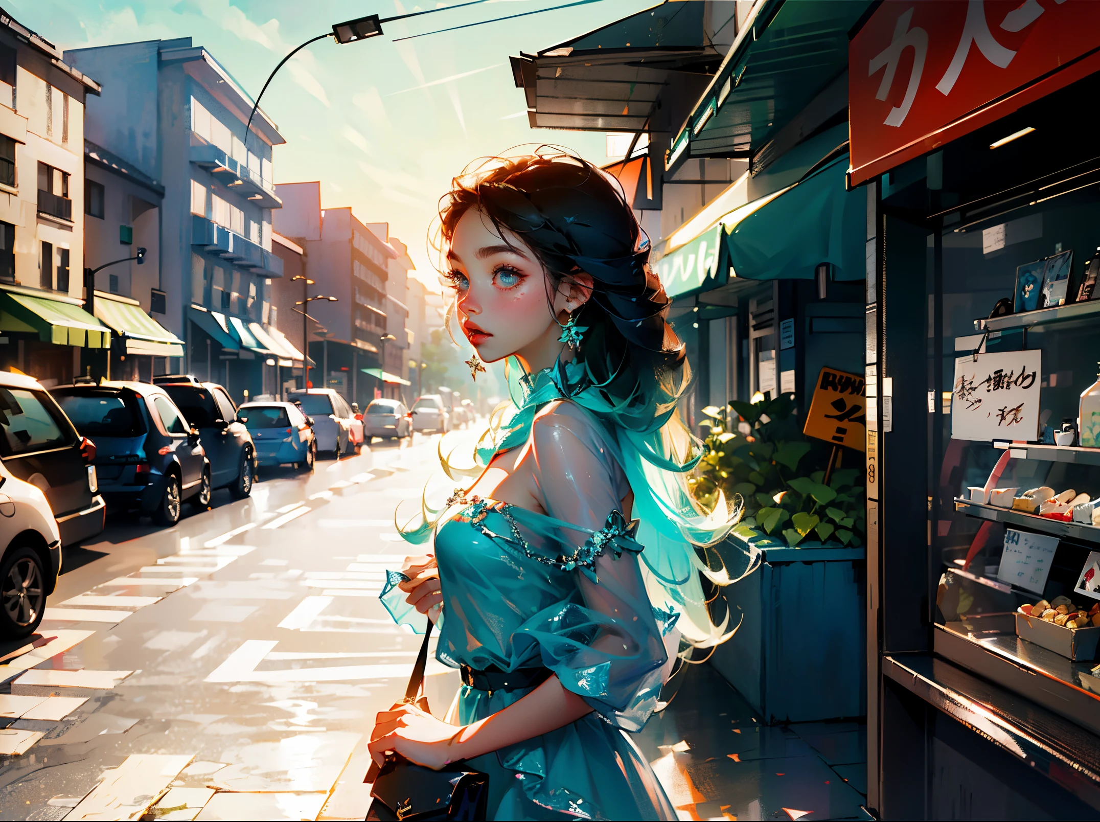 young girl, half naked, sexual organs, exposed, urban environment, early morning, very pretty, running away from a stalker --auto --s2