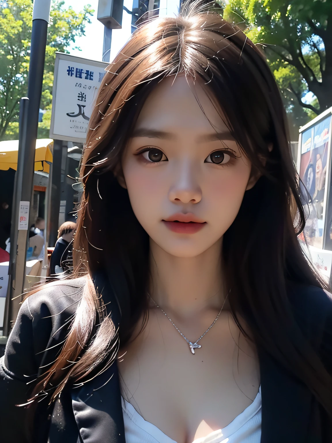 Best quality at best,RAW photos,(tmasterpiece:1.2),realistically,A high resolution,1 busty girl,电影灯光,depth of fields,
