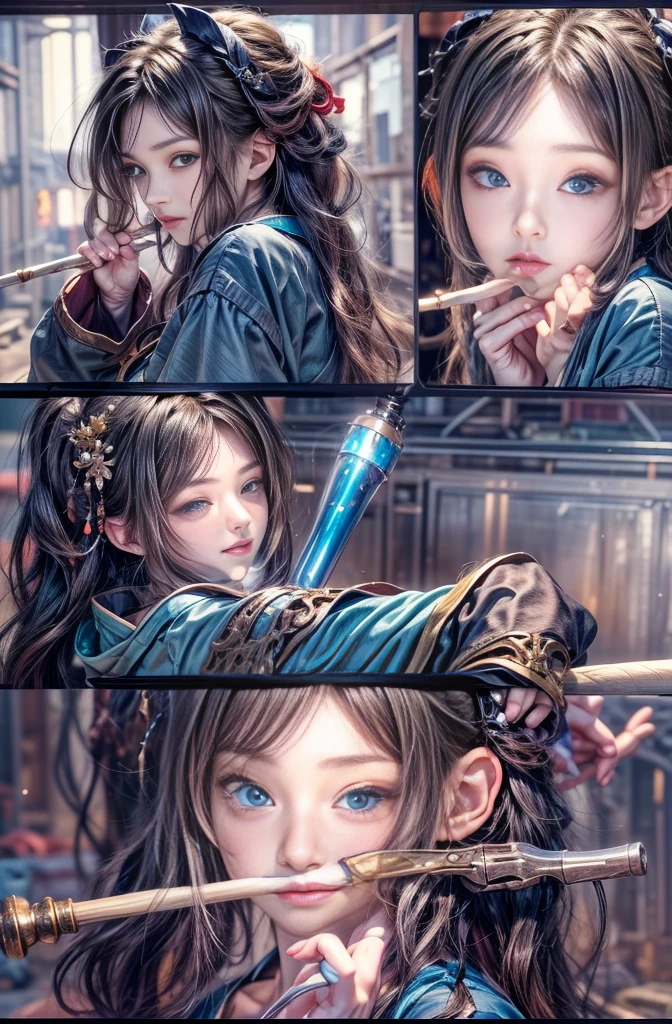 (Photoreal Stick:1.4, masutepiece:1..3, 8K), top-quality, masterpiece, 超A high resolution, Perfect dynamic composition, Professional camera work, Grow Light Effect, Mystical portrait, Cinematic Light, Highly detailed skin and facial texture:1.3, The ultra-detailliert, A detailed eye, (riding a dragon:1.2, carry a noble long cane), (myterious:1.3, Fanciful:1.2, tradition:1.2, majestueux:1.2), 1girl in, 25-years old, cute and sexy slim goddess, Fair skin, (Calm:0.9, Totally captivates you:1.0), (japanese kimono:1.3, off shoulders), (voluptuous breasts:0.9), (Backshots), (A beautiful Blue eyes, Eyes that feel beautiful eros:0.85), Sexy face:0.4, (A mouthfeel that feels beautiful eros:0.85), ((Too cute beauty:0.9)), Fantastic background, Eliminate unnecessary hands