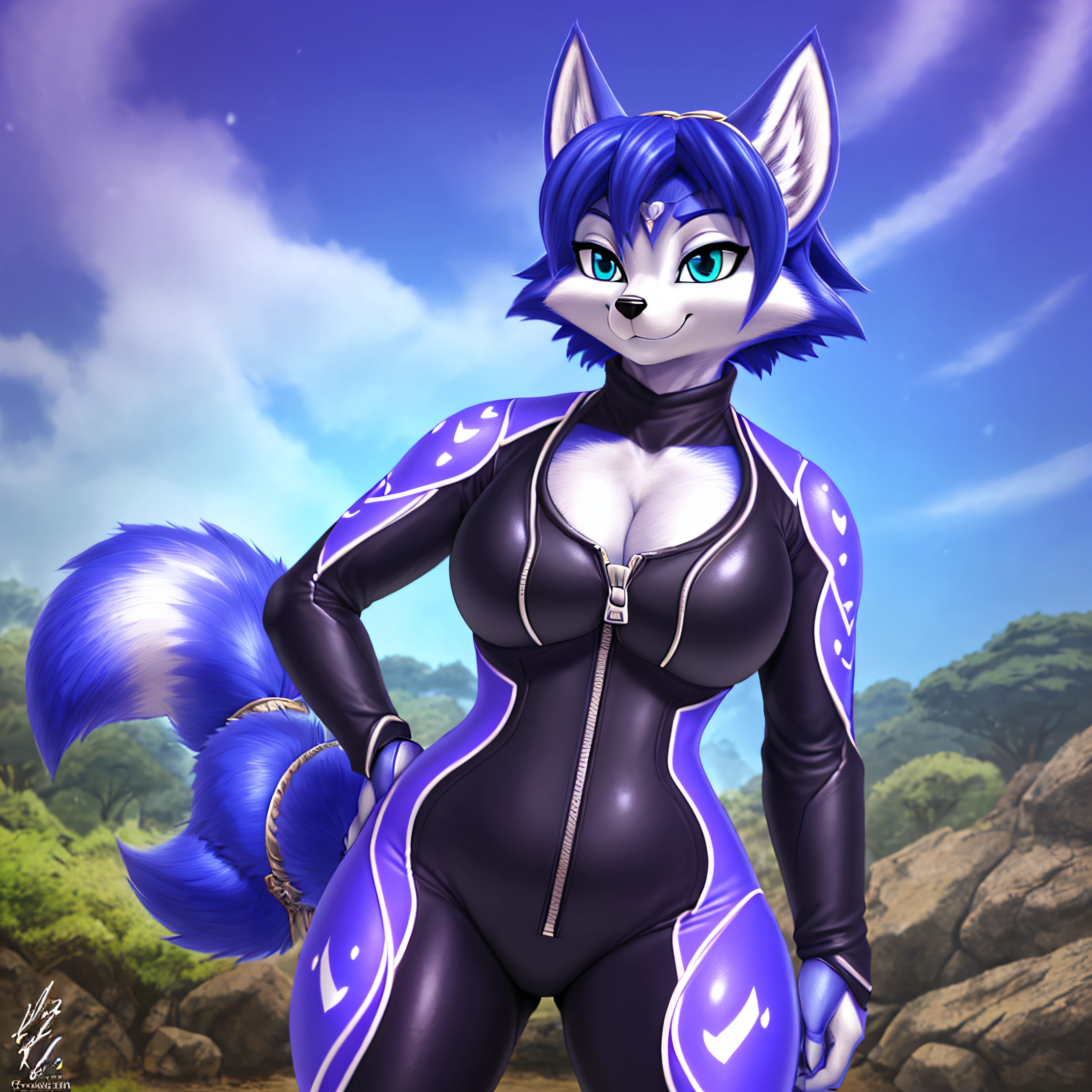 [Krystal_(Starfox)], bbw, obesa, gordinha, fofa, muito gorda, obesa, corpo pera, corpo cheinha, [enviado para e621.rede; (Pixelsketcher), (Foxovh), (Fluffkevlar], ((master part)), ((retrato solo)), ((corpo inteiro)), ((peludo; Raposa do antro)), ((Pelo detalhado)), ((ray tracing)), ((sombreamento detalhado)), ((bela arte 3D)), {antro; (pele azul, nariz preto, marcas brancas do corpo), cabelo azul curto, Olhos bonitos, (olhar sedutor; smug smirk, dentes brancos, mordida labial), (Indigo Bodysuit; zipper), clivagem, curvy hipautiful legautiful feet; 4 dedos, Garras Pretas), (well drawn hands; 4 dedos, Garras Pretas)}, (Quatro; crawling towards the camera, atraente), [Background Story; (corredor branco; (Luzes de teto, e-fi)]
