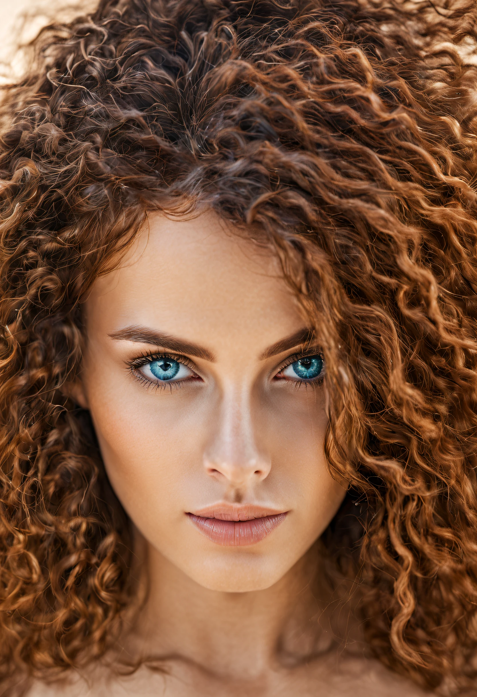 mulher de cabelo avermelhado longo solto comprido, sardas(0.45) beijadas pelo sol, ,Lips parted and flushed and reddish, cabelos vermelho fogo, Blue Eyes Penetrating Lumen Illumination , sardas vivas aparente bochecha corada e luz do sol no rosto , sardas beijadas pelo sol, sardas no rosto