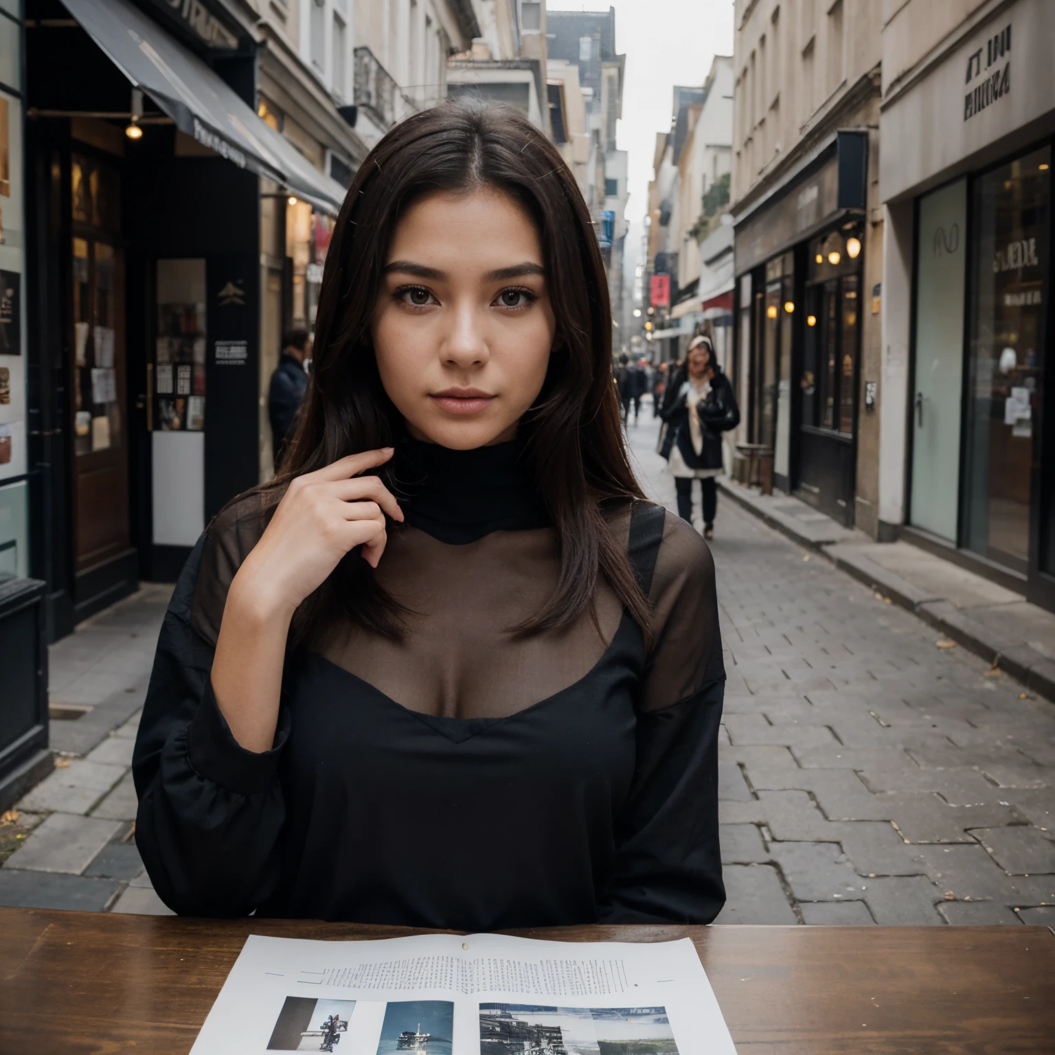 jeune femme de cambodgienne mixee quebecoise, 28 ans, Style d&#39;affaires au look confiant, avec costume Bege, assis à une table devant l&#39;ordinateur, avec des sourcils mi-longs, lèvres dessinées, yeux bruns, beauté, marchant dans la rue montreal et regardant la caméra, 8k, Photos de Hasselblad + Incroyablement détaillé, netteté, Détails + Éclairage professionnel, Éclairage photographique + 50 mm, 80 mm, 100m + Galerie Lightroom + Photographie Behance + Unsplash --AR 2:3 - (presque)