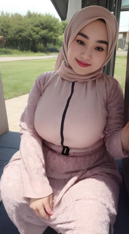 (8k, RAW photo, best quality, masterpiece:1.2), (realistic, photorealistic:1.37), 1 mature hijab woman, 25-years-old, real huge breasts, huge breasts, huge breasts, real nipples,