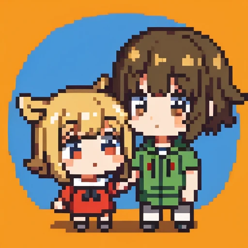 Menino e menina caminhando juntos, cotidiano ,Chibi