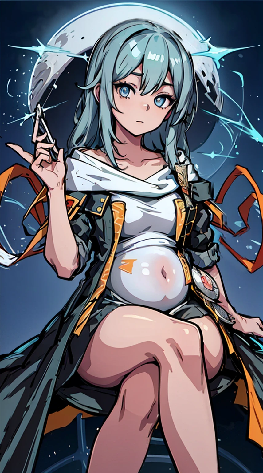 woman sitting astride pose, (1 female, only:1.1), Draw only one woman, Shiro'Authentic style, pretty eyes, Draw detailed eyes, Detailed hair representation, big tit job, The large, high high quality, A high resolution, ultra - detailed, High level of image quality, high high quality, 8K, Skin glows, centre, Delicate human body structure, Scientific background, And draw the whole body, Hetraye, Vibrant colors, Enamel art, scantily clad, pure underwear, Expose your feet, show your arms, magic tutor,Pregnant women suffering from