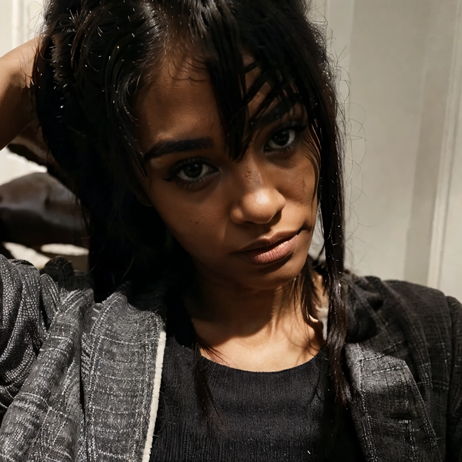 Mulher negra,cabelo Black Power,seios enormes