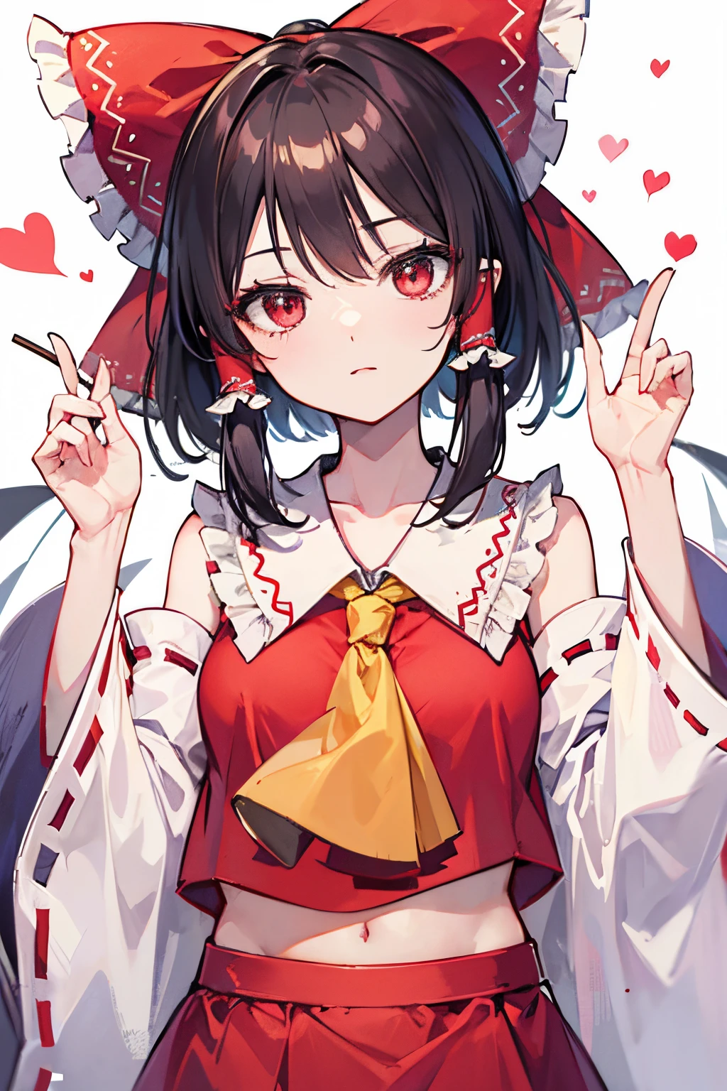 hakurei reimu, touhou project, love sign