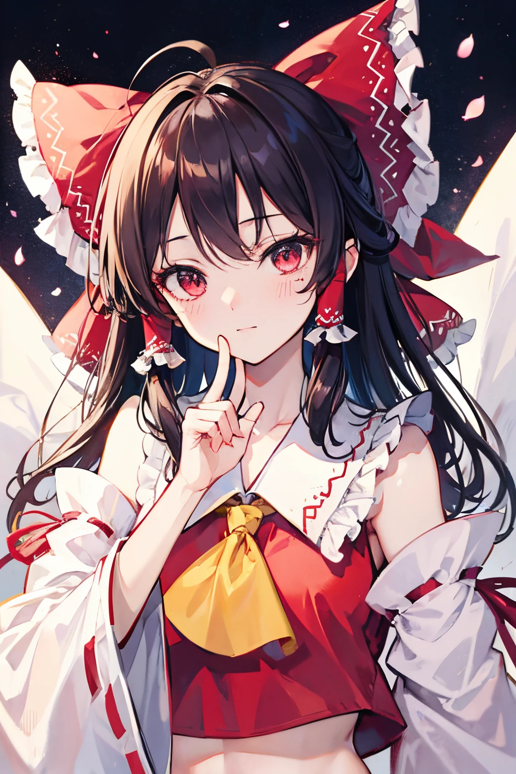 hakurei reimu, touhou project, love sign