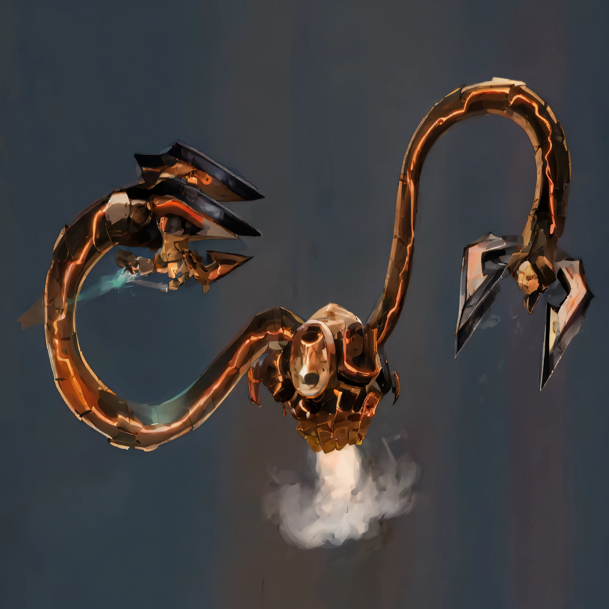 Illustration of a monstrous, tentacled entity towering over a post-apocalyptic landscape, with its serpentine limbs reaching out to grasp a roasted chicken. The chicken is adorned with ancient symbols, surrounded by flickering flames, and exudes an eerie, otherworldly glow.