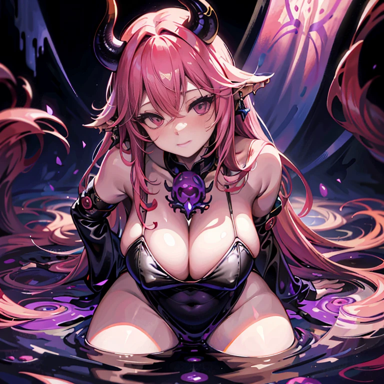 A tentacled woman hugs a tentacled young god with four breasts,pregnant women with,mother and daughter,Sisters multi-person,Parasitic engulfing,nausea。 slimes,goddes,a big breasts royal sister,Parasitic engulfing,nausea,,Blushing and shy, - --auto