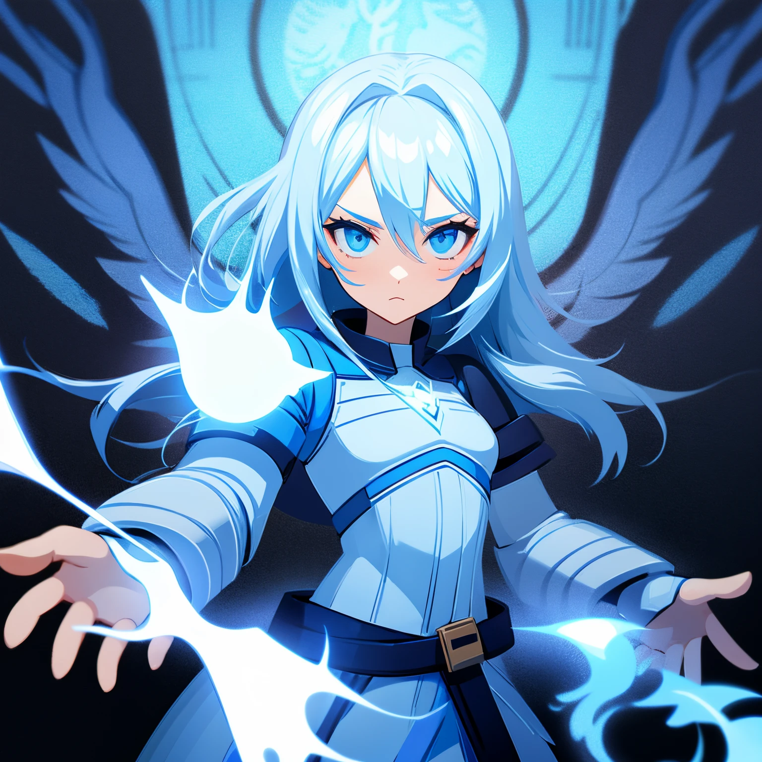 Girl with ice powers icons