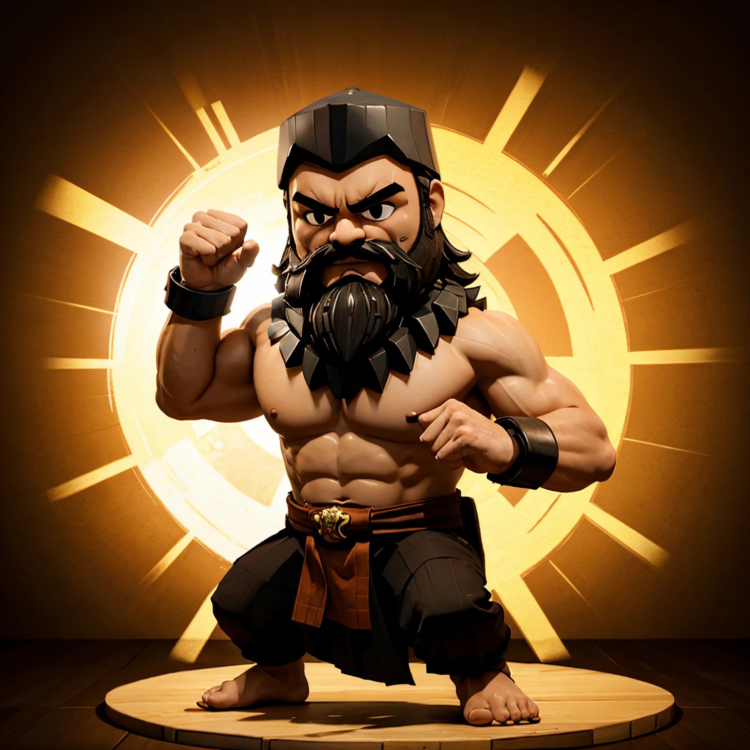Logo com nome Dinastia escrito em baixo , estilo roblox , homen lutando kung fu