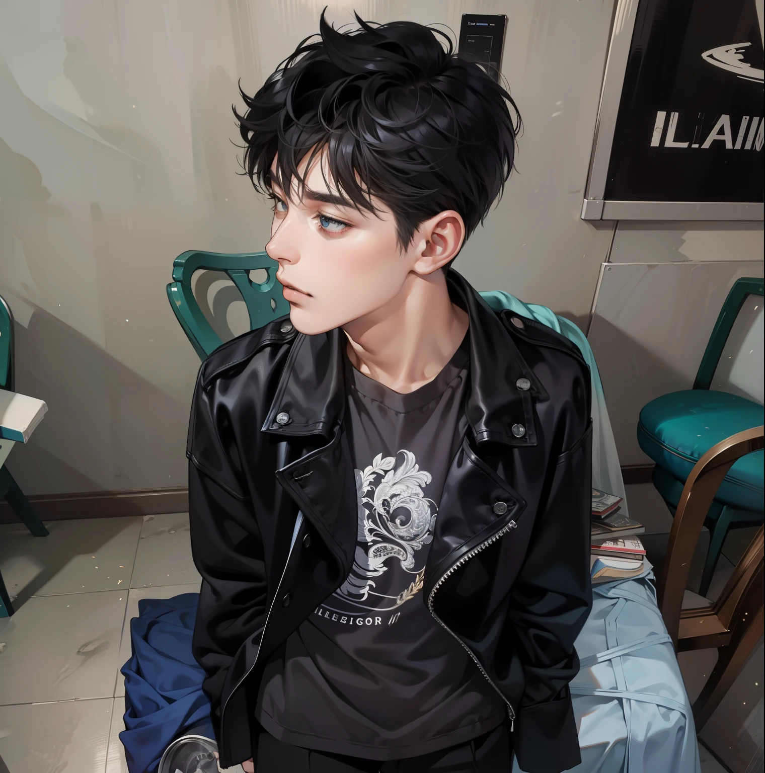 Masterpiece, high quality, best quality, HD, realistic, perfect lighting, detailed body, 1 man