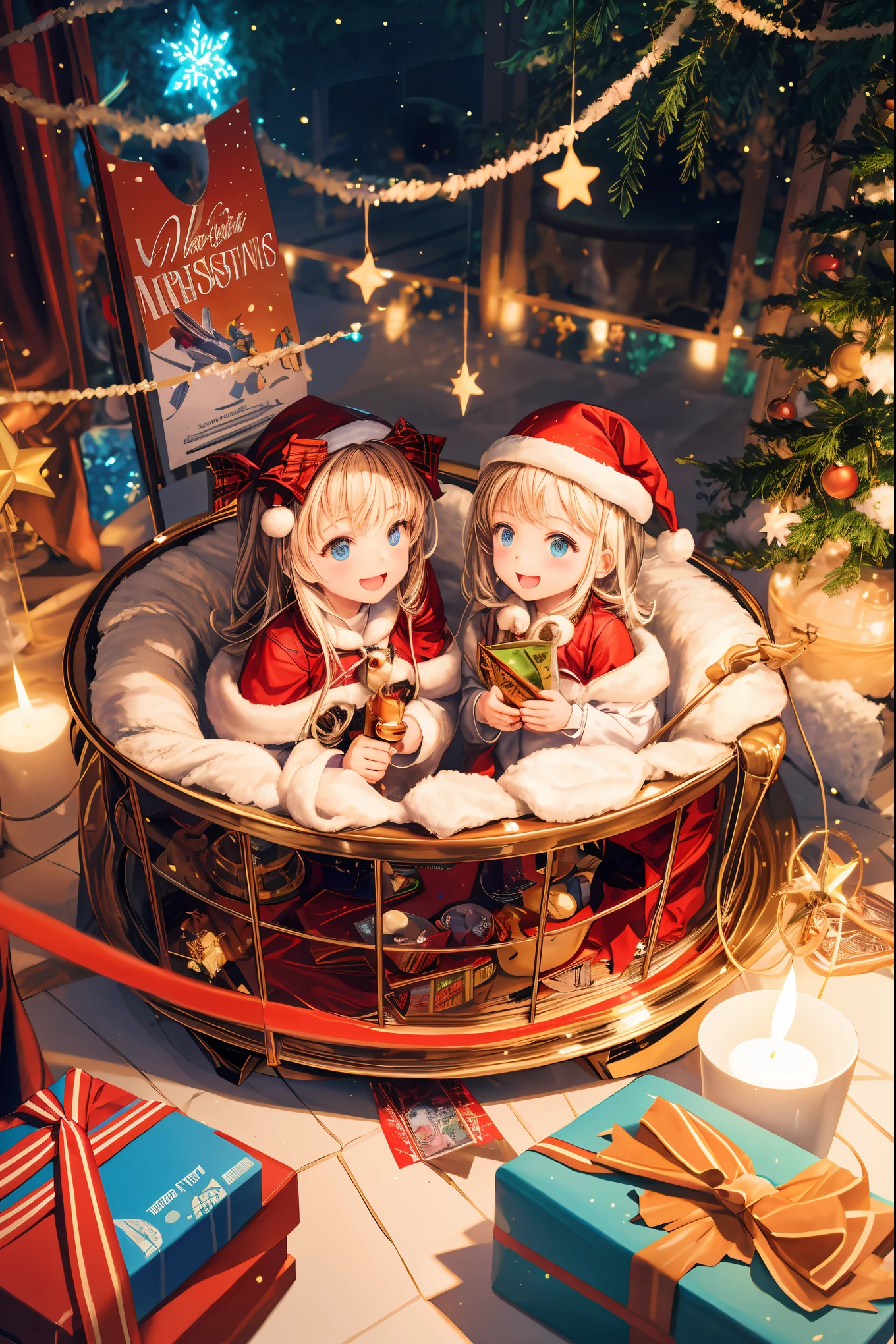 (best quality,4k,8k,highres,masterpiece:1.2),ultra-detailed,realistic,gifts,table,Christmas tree,decorations,wrapping ,bows,ribbon,presents,holiday spirit,vibrant colors,warm lighting,cozy atmosphere,toys,cards,candles,snowflakes,joyful,celebration,exquisite details,exciting surprises,shiny ornaments,sparkling tinsel,beautifully wrapped,excited children,anticipation,festive mood,magical ambiance,delightful moment,wonderful memories,family gathering,cheerful faces,Christmas magic,extravagant,abundance of presents,HDR,UHD,studio lighting,ultra-fine painting,sharp focus,physically-based rendering,professional,vivid colors,bokeh