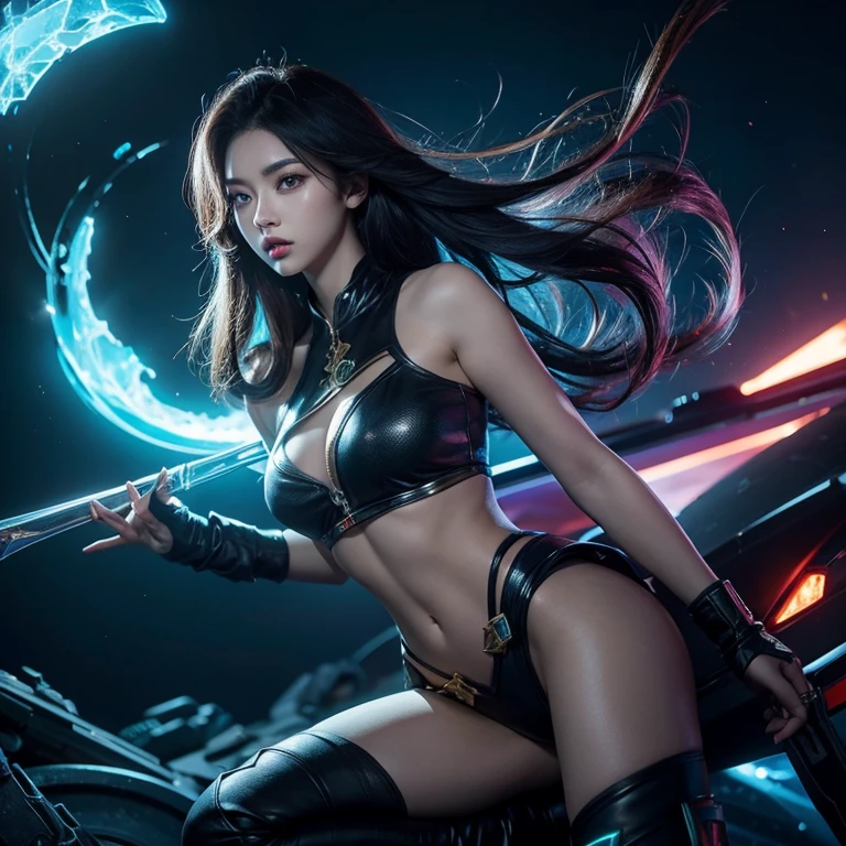 League of Legends female hero is super cool, hyper HD, And super detailed