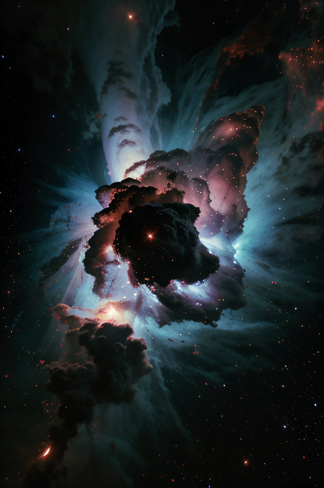 big nebula cloud, closeup