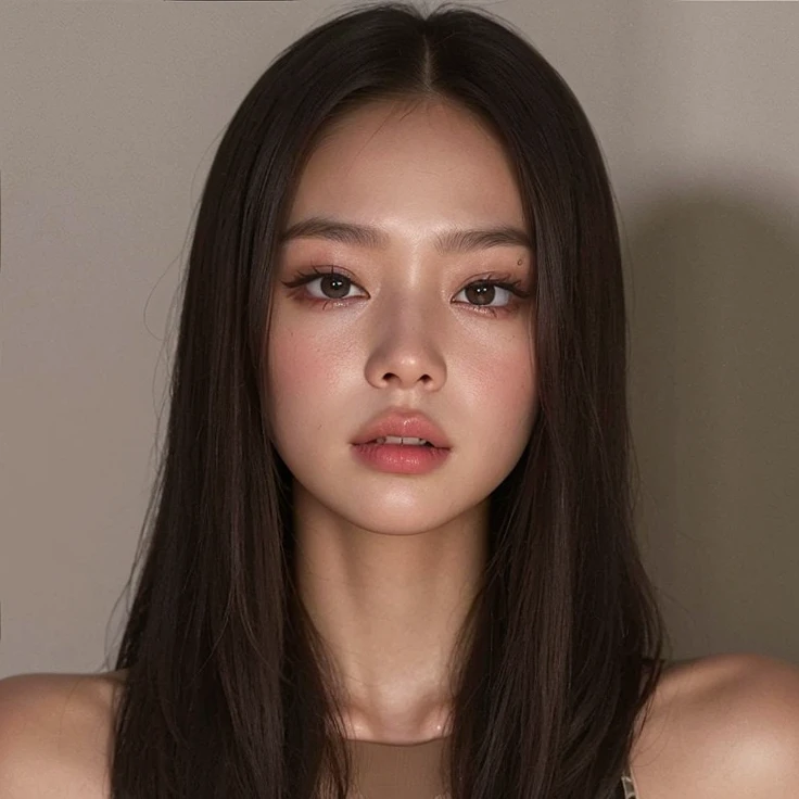 Un primer plano de una mujer con cabello largo y una blusa blanca, Blackpink Jennie, Retrato de jennie de Blackpink, jennie de Blackpink, Jennie Kim de Blackpink, Jennie Kim, Retrato jennie Blackpink, Heonhwa Choe, jennie, Gongbi, Kim Jung sostiene, maquillaje popular de Corea del Sur, Yanjun Chengt
